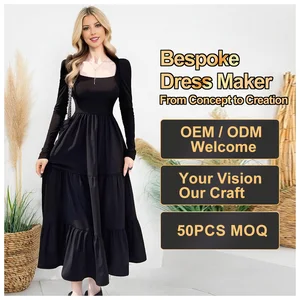 Women's Daily Casual Long-Sleeve Dress - Soft Skin-Friendly Fabric, Comfortable Style for Spring & Autumn