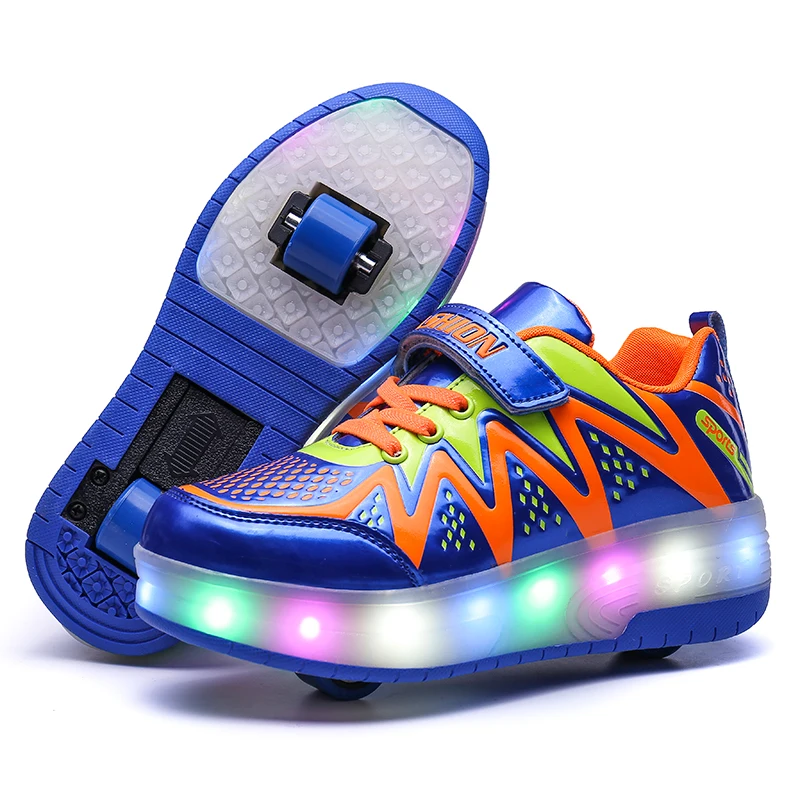 Kids Two Wheels Shoes with Lights Roller Shoes