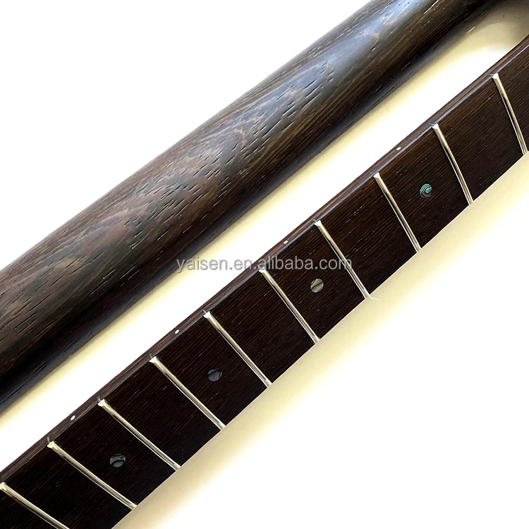 Custom 22 fret Wenge Wood Electric guitar neck 9.5 Inch Radius ST Guitar Neck from China factory
