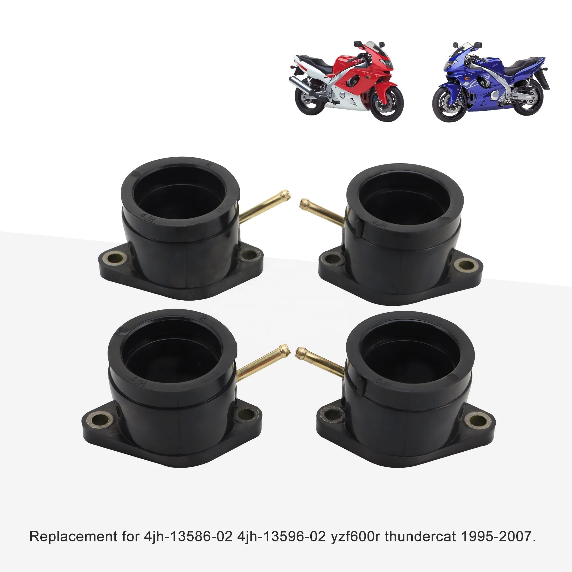 GOOFIT Motorcycle Engine Part Air Intake Manifold Pipe Inlet Carburetor Adapter for Yamaha YZF600R Thundercat