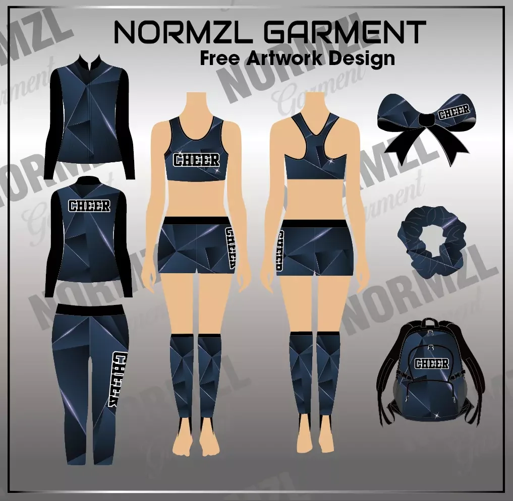Design Sublimation Spandex Cheer Practice Wear Training Uniforms for Adult Cheerleader