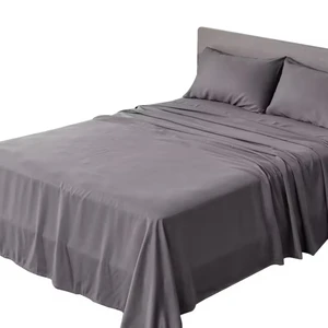 Luxury 300 Thread Count Hotel 100% Egyptian Cotton Hospitality White Bed Sheet Queen Size for Hotel