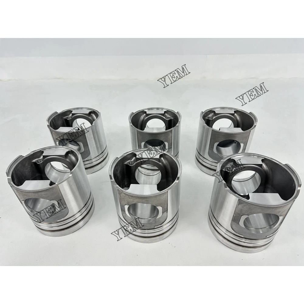 Engine Piston Kit With Pin CIR-CLIP 37517-20100 For Mitsubishi S6R Original Excavator Part