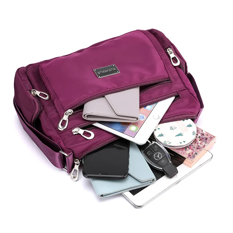 Multi-pocket Crossbody Bag - Durable & Waterproof Travel Purse