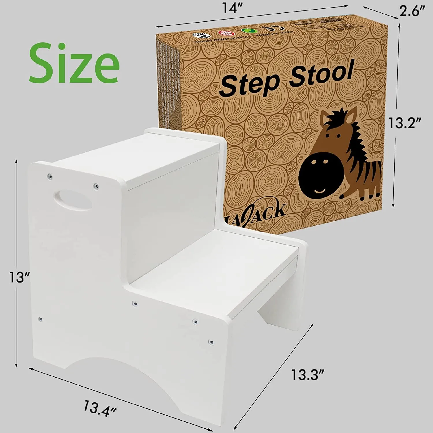 Детский деревянный табурет с ручками