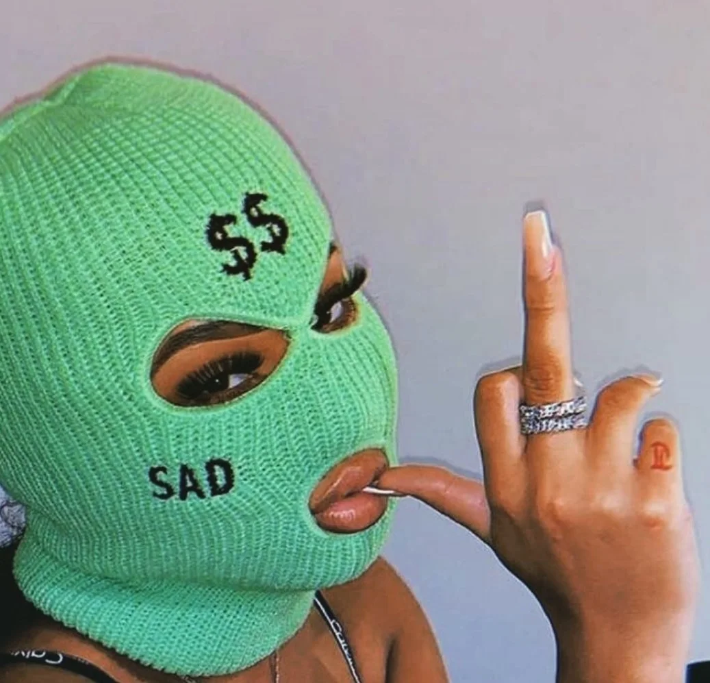 2020 Balaclava Custom Knitted 3 Holes Embroidery Ski Mask Balaclava Face Mask Pink Neon Balaclava Hat Ski MaskHot Sale