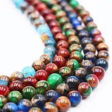 Multi Color Cloisonne Stone Beads for Jewelry Making DIY Bracelet Necklace Accessories AAA Energy Healing Power Stone Beads