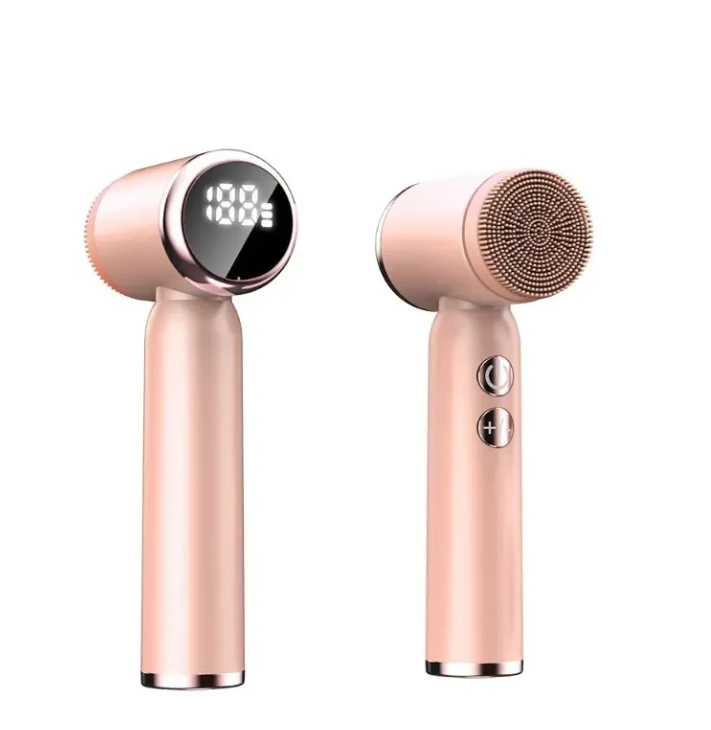 USB Chargeable Sonic Vibrating Silicone Facial Cleansing Brush Skin Care Exfoliators Hand Held Face Cleaning Tool