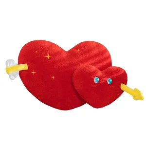 Heart-Shaped Love Pillow Plush Toy for Wedding Home or Bed Soft Cushion Decorative Gift with PP Cotton Filling