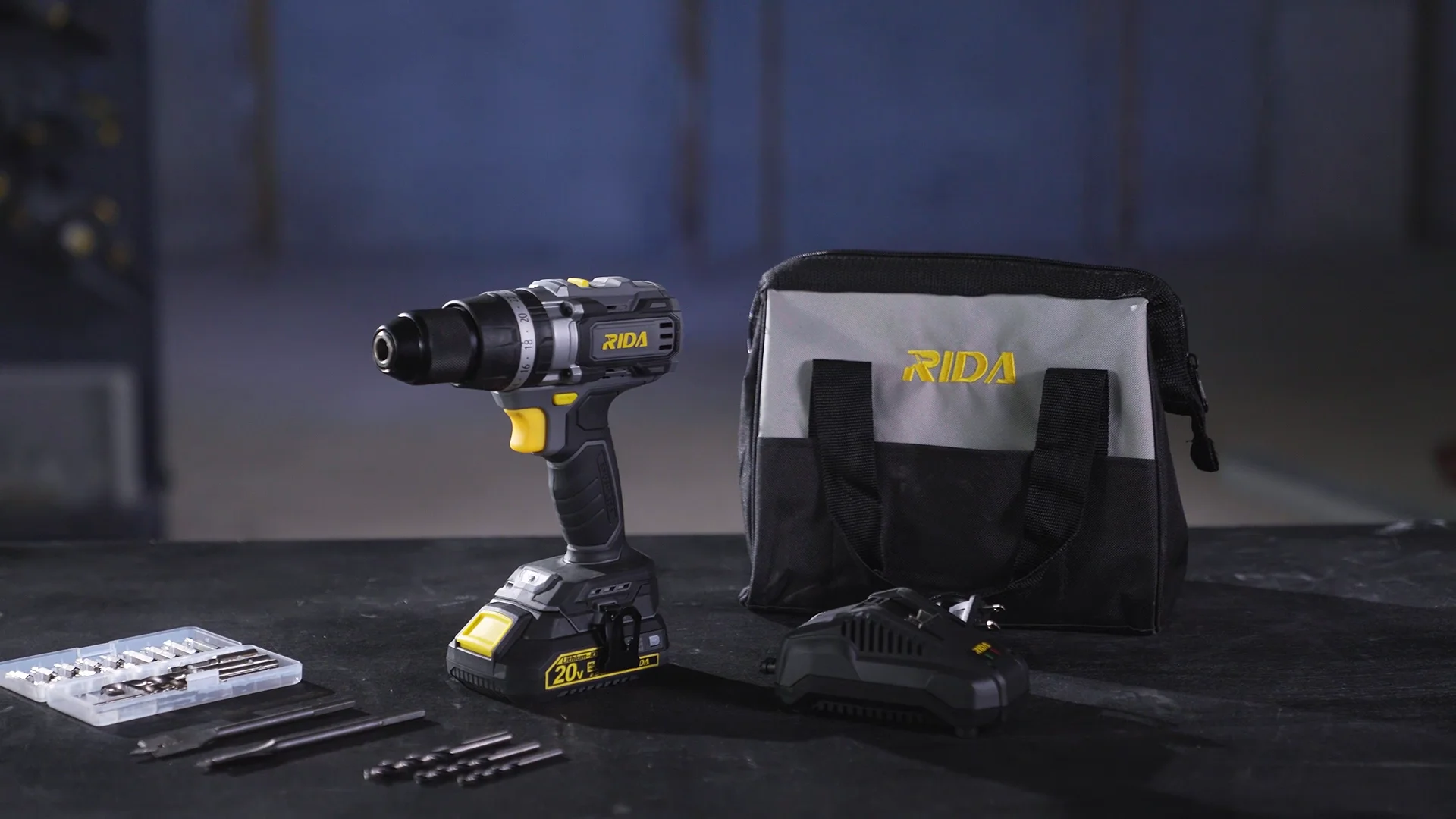 20v Liion Power Drills Combo Set Battery Cordless Electric Drill