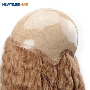 newtimeshair custom made silicone curly brazilian hair deep wave human hair wigs