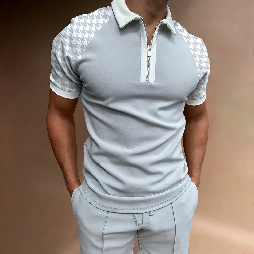 Multi Style New Summer Men Polo Shirts High Street Print Casual Short ...