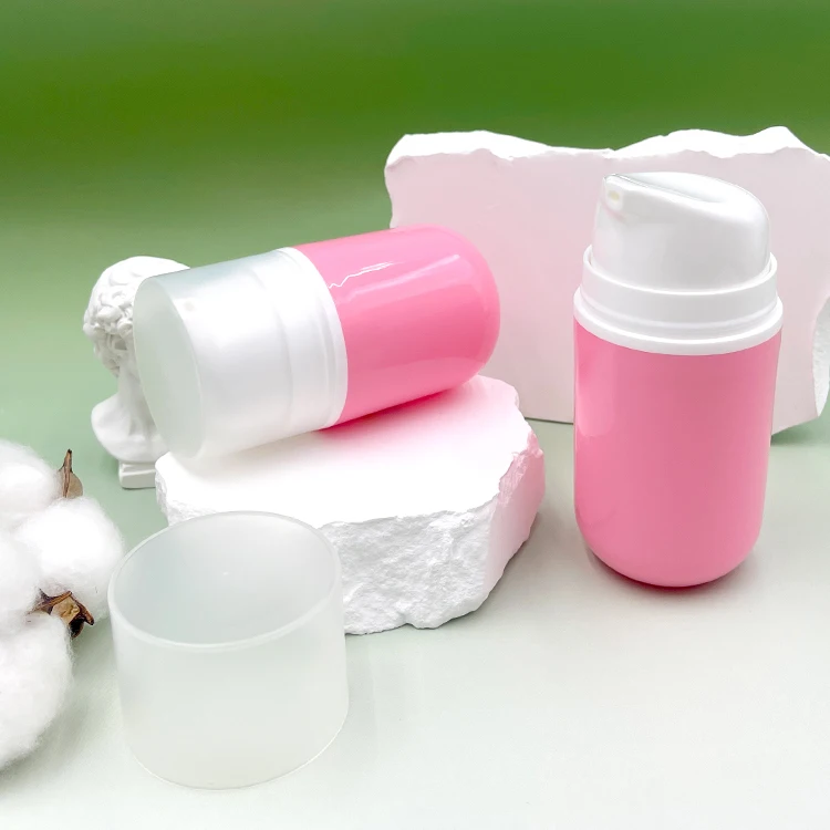 30 ml 50 ml baby face cream Pink airless bottle pp material can be customized in color