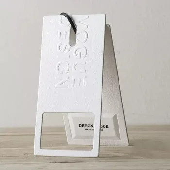Customizable Logo Hang Tags Clothing Store Price Labels Men and Women Clothing Embossed Hang Tags for Clothing