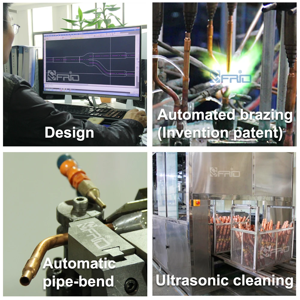 Copper Refnet Pipe Branch Y Joint Copper VRF A/C System Disperse Pipe for RBM-BT14E Without Insulation