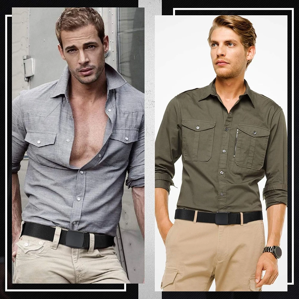 Breathable Windproof Nylon Canvas Breathable Wear-resistant Tactical Outdoors Waist Belt With Plastic Buckle