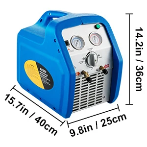 Portable 1HP Refrigerant Recovery Machine for Auto air Conditioning Maintenance R32 R410A 1234YF Refrigerants