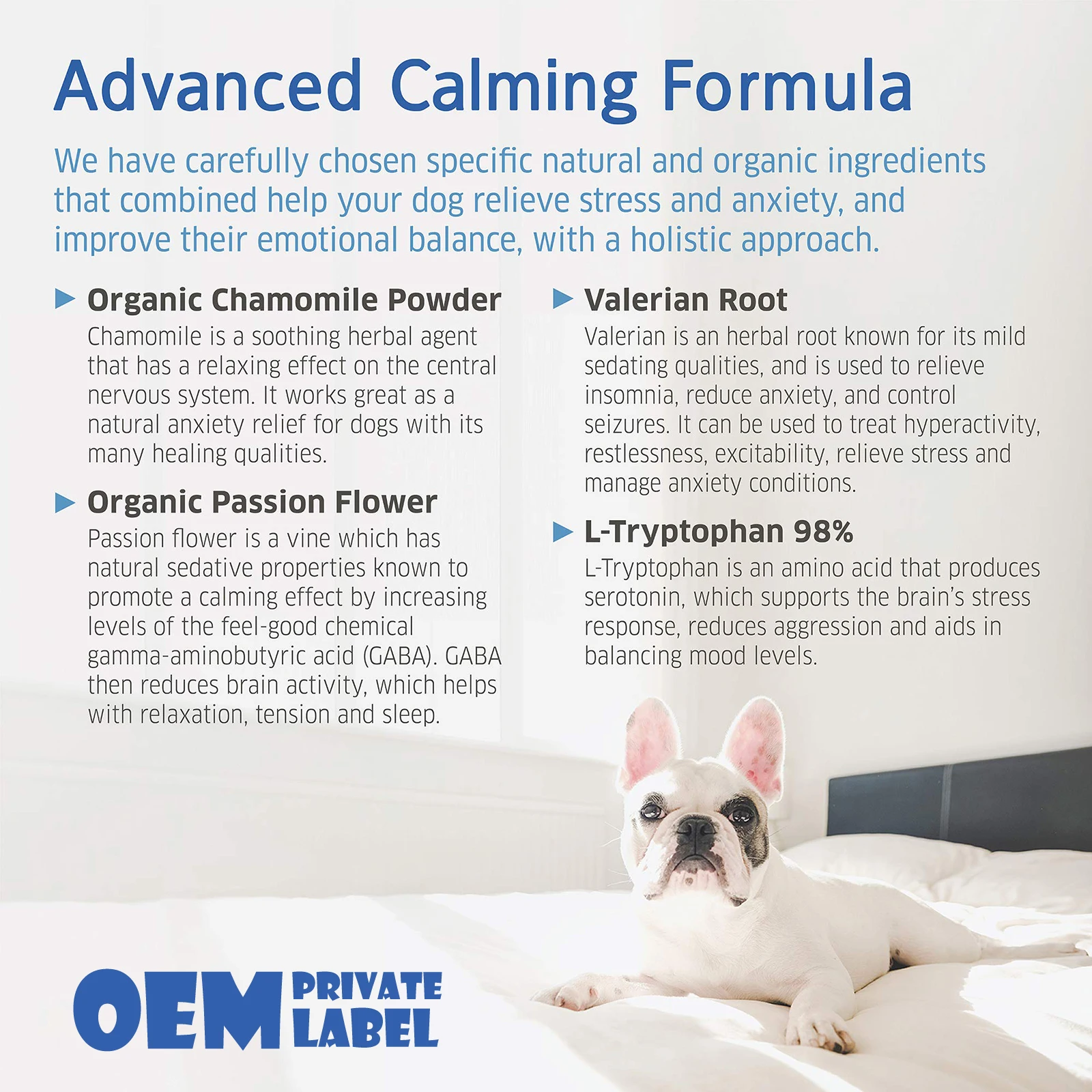 Hemq успокаивающее жевание для собак органических Угощение частная