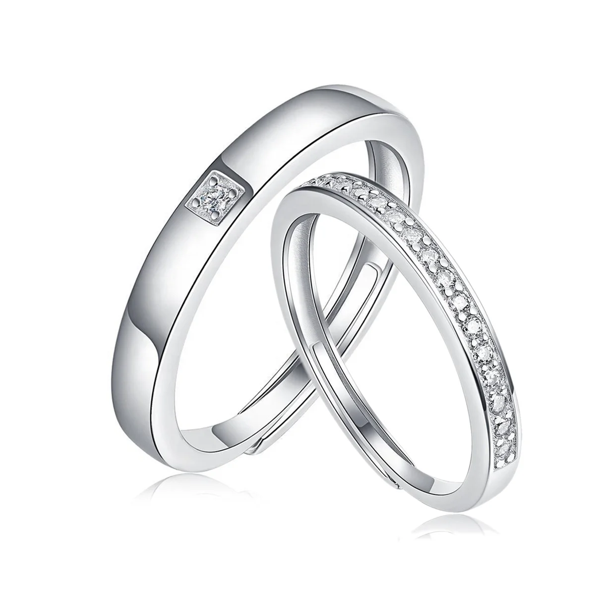 Las Mejores Ofertas En Anillo De Compromiso De Plata De Ley Anillo De 5 Anillos De Compromiso | EBay