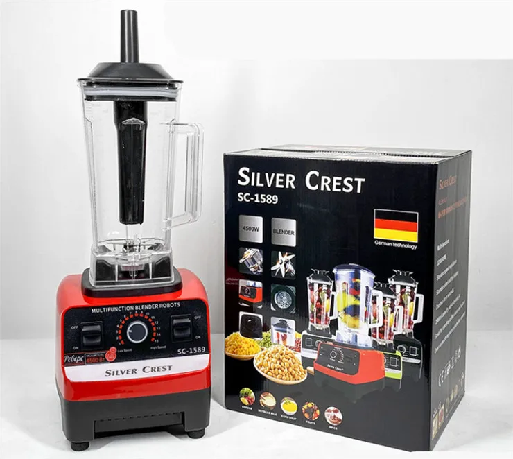 High Speed Red Color Silver crest Industrial Blender Vegetable Juice Smoothie Blender Portable