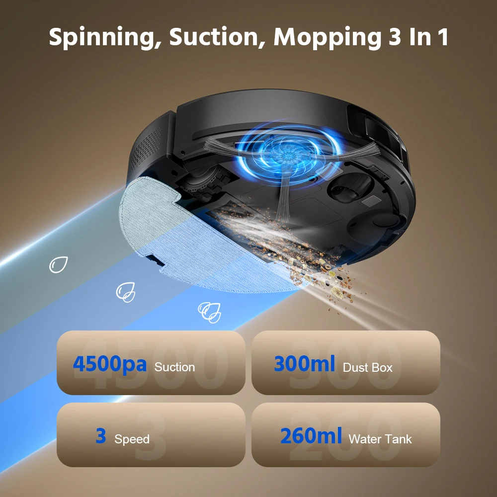 Teendow Aspirateur Staubsauger Robot Vacuums Lds Laser Robotic Sweeper Vacuum Cleaner Robot Vacuum Self Empty