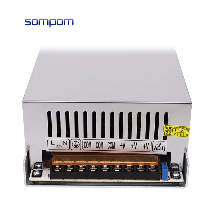 Sompom импульсный источник питания постоянного тока 24В 25А 600 Вт Светодиодный драйвер