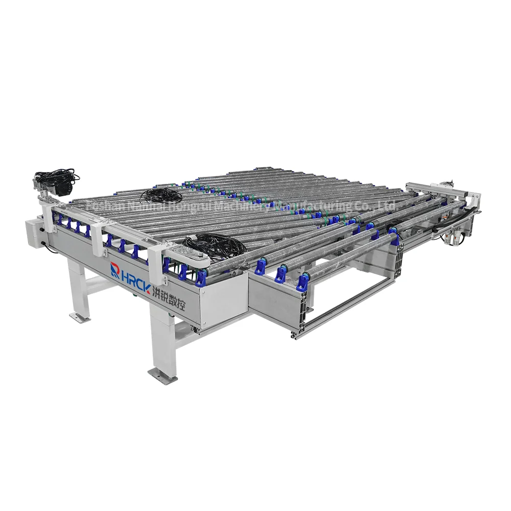 Hongrui Automatic furniture production line Power Roller Conveyor For Connection Of  Edgebanding Machine