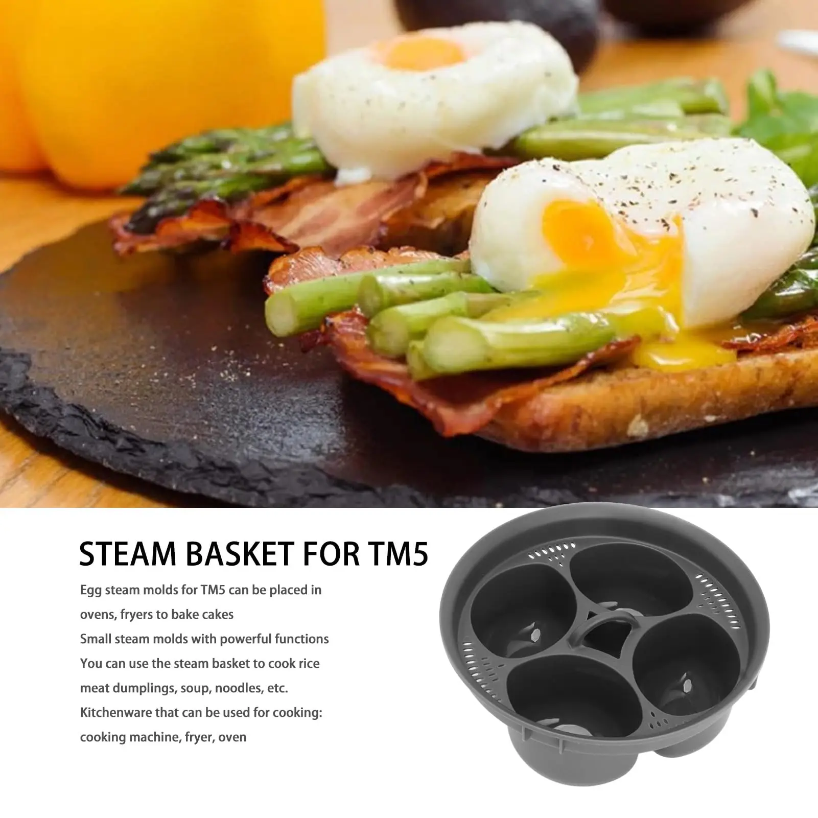 2023 New 4egg Egg Poacher Insert Nonstick Egg Cooker Mould For