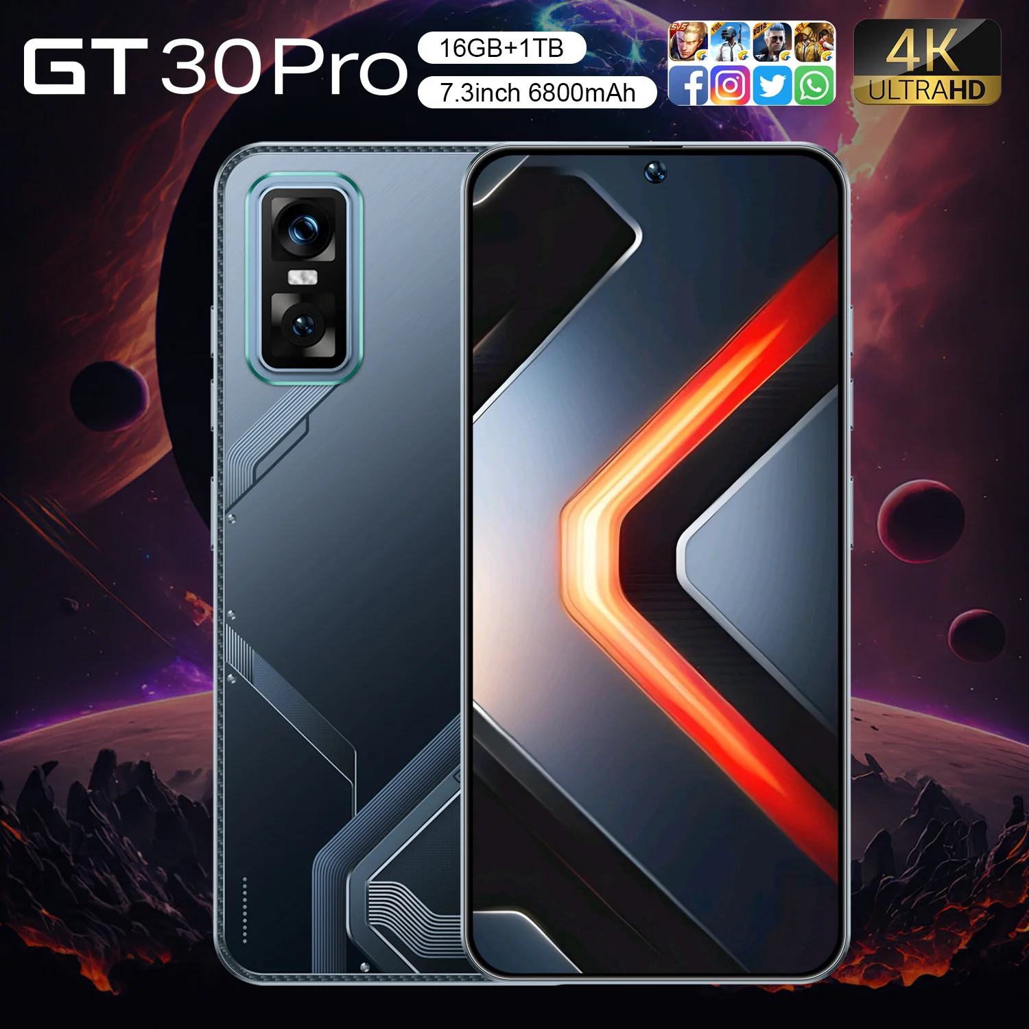 Infinix GT30 Pro 5G Gaming Phone - Android 14, 7.3