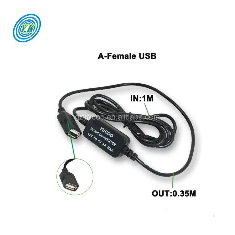 DC DC Micro USB Power Converter 12V  to 5V 3A Step Down Buck Module Car Power Supply