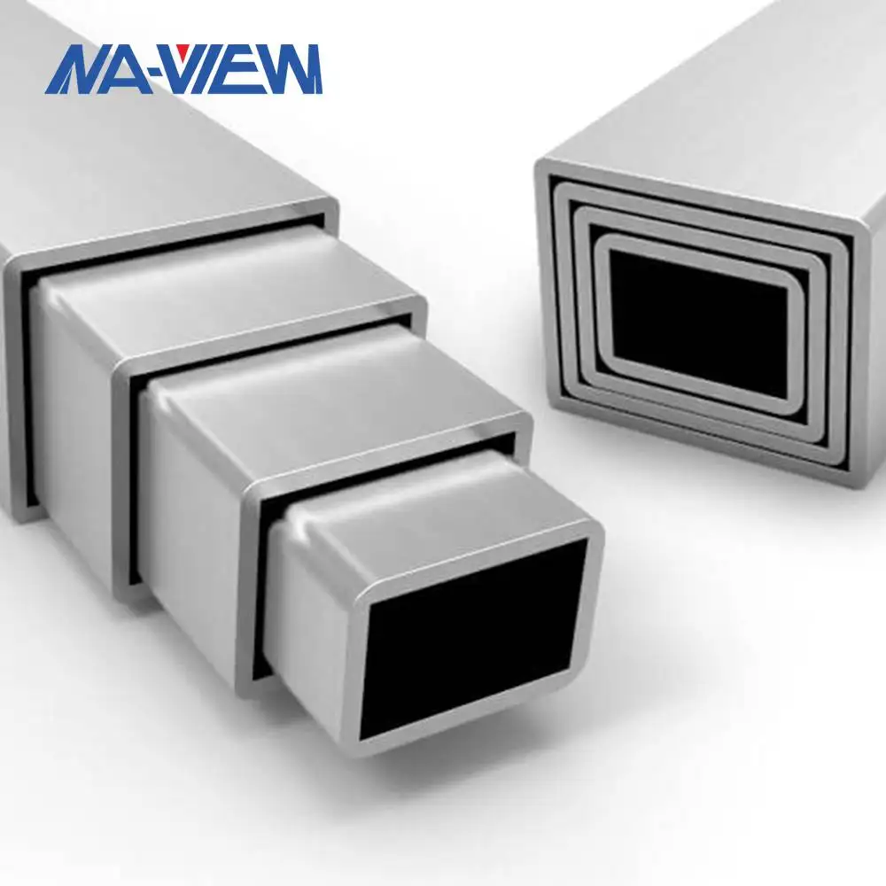 Heavy Wall Spring Loaded Telescoping Aluminum Alloy Square Tubing Pipe Customizable Tube Assembly Connectors Extrusion