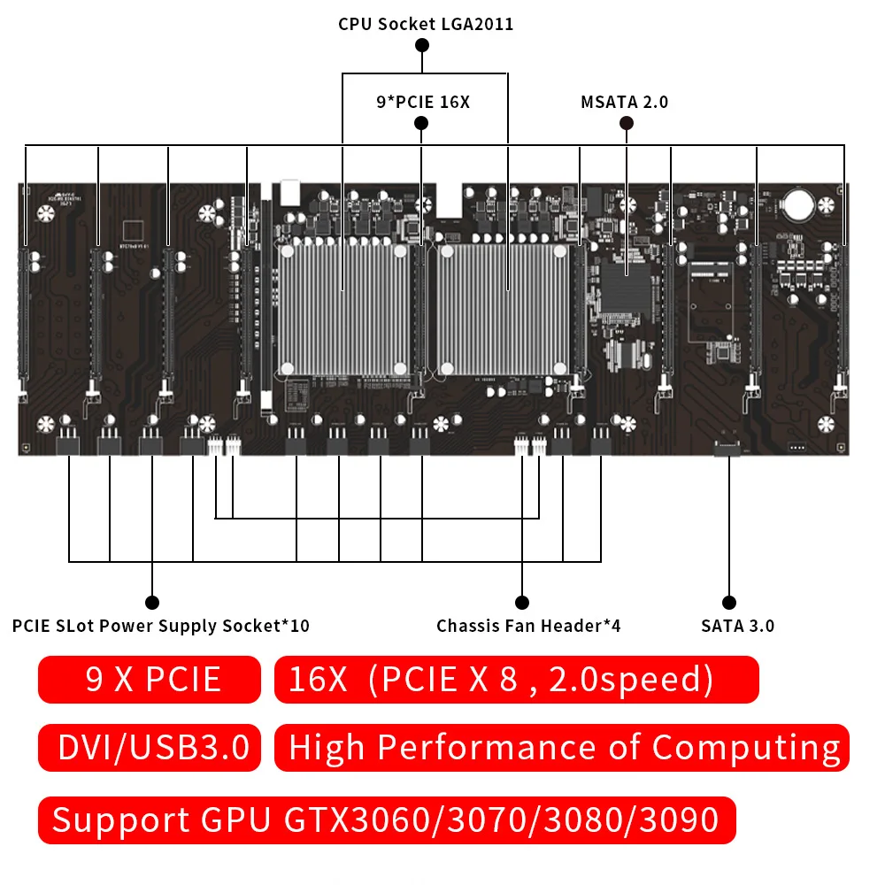 Power Connector Motherboard With Graphics Card Slot M Desktop