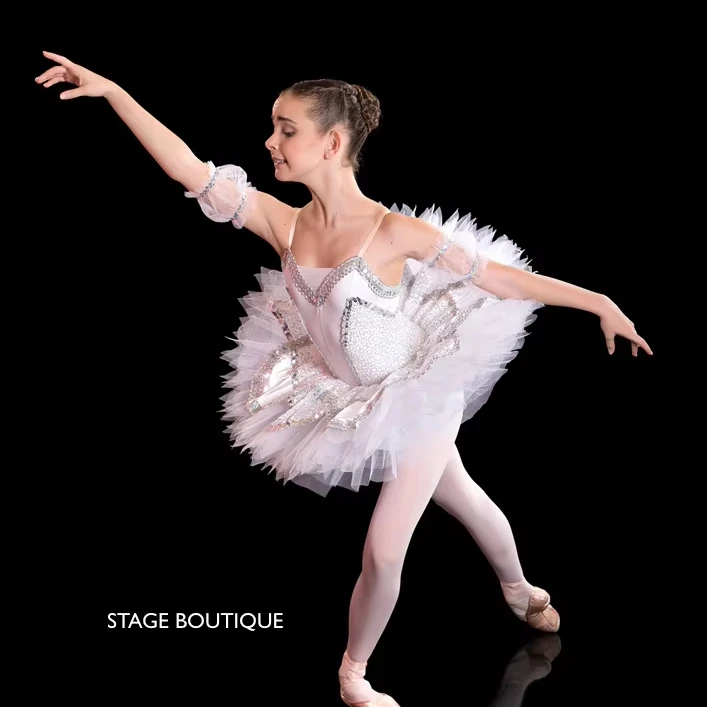 Wholesale Fancy Reverence White Sequin Classical Ballet Tutu Dress