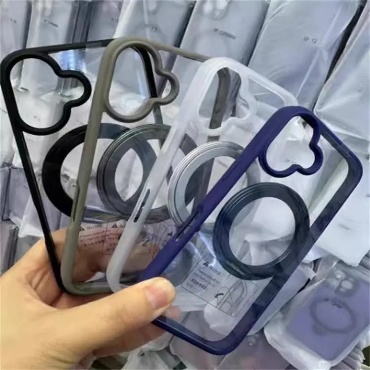 Suitable for iPhone 16 15 14 13 12 Pro Max Mobile Phone Case Rotating Kick Stand high Clear Transparent PC phone Cover