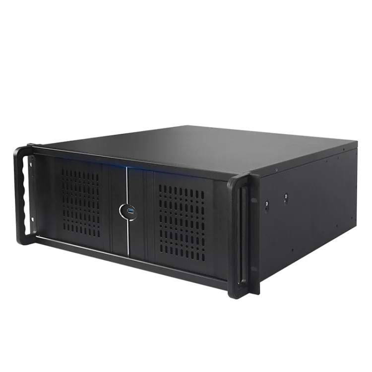 4U Rack Mount Server Case With Purple Light Industrial DVR NVR Server Chassis Support 12 HDD
