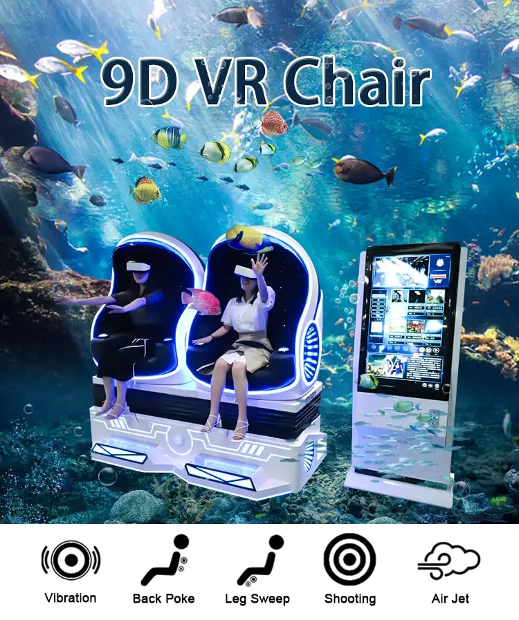 VR Parks Equipment Dynamic 2 Seats 9D VR Eggs Cinema 9D Simulador de Cinema Virtual Reality Supplier In China