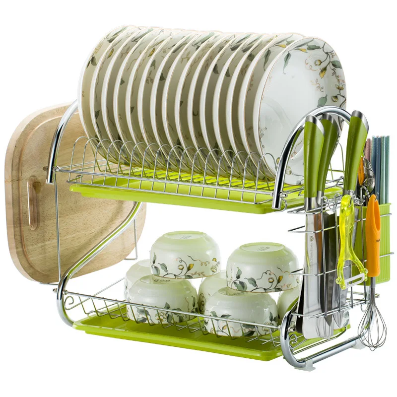 Dish Drying Rack Kitchen 3 Tier Multifunction Sink Drainer Dish Rack