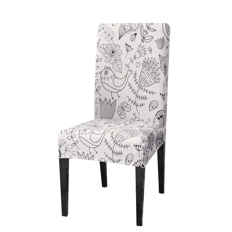 Чехлы на стулья HUIEN из спандекса, эластичное покрытие для свадебного офиса, кухни, банкета, вечеринки