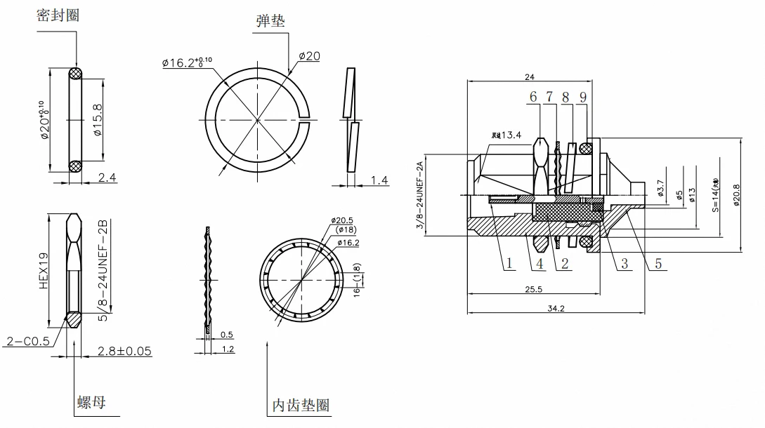 product high performance n kyb3 connector rf female n connector for rg141 and rg402 cables-4