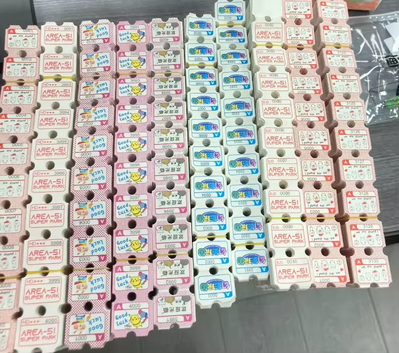 Wholesale Custom Cheap Concert Tickets Arcade Game Raffle Ticket Redemption Tickets Supplier