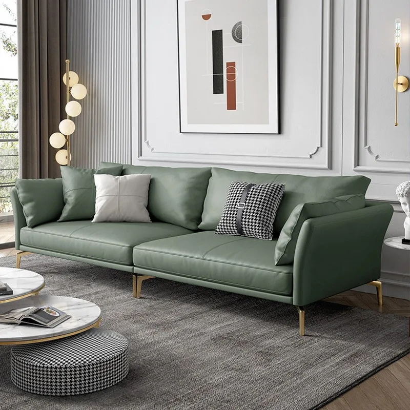 Modern Light Luxury Living Room Chaise Longue Fabric Lshaped Sofa