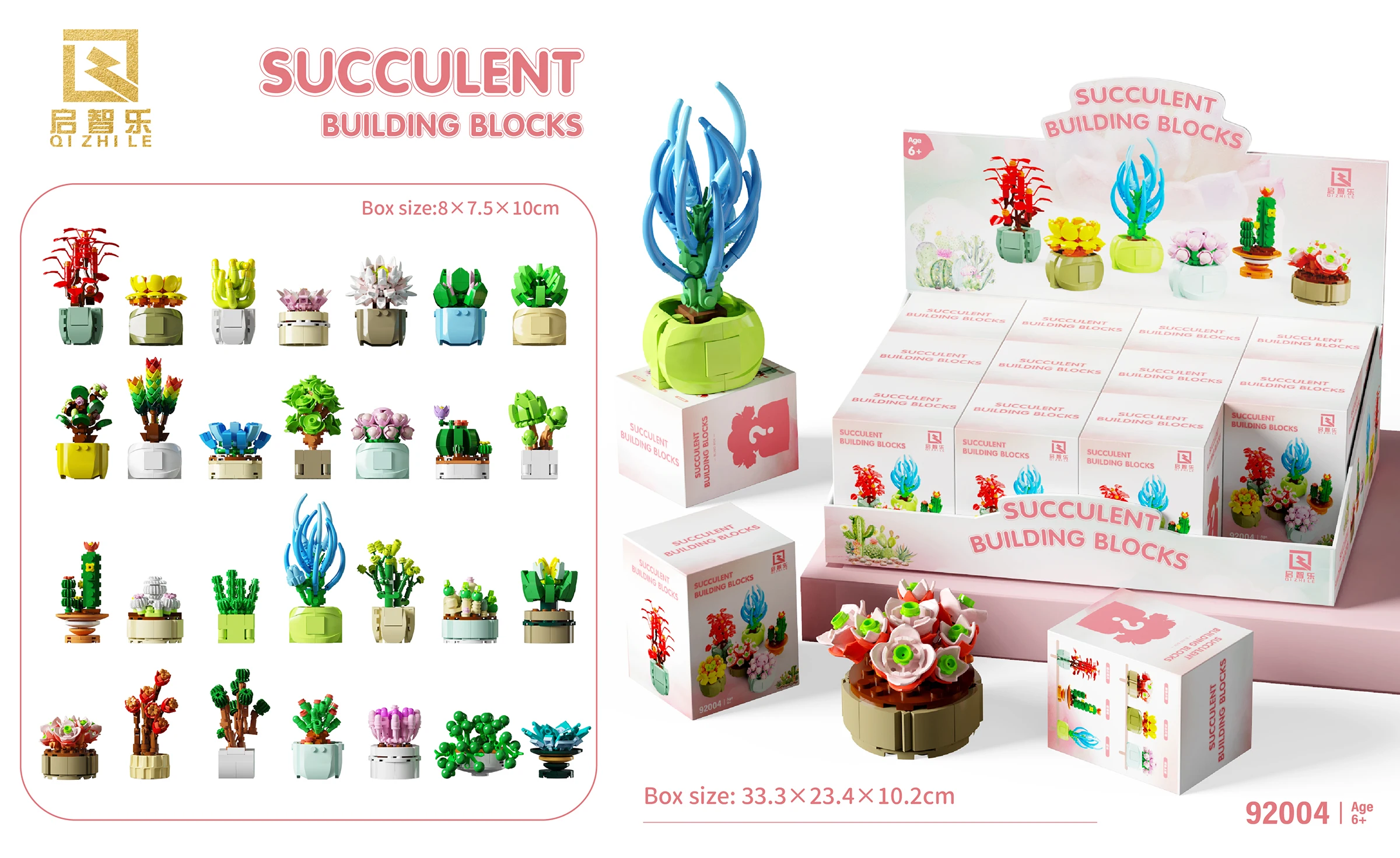 Juguete De Bloque De Cactus Creative Desktop Decoration Flower Bricks ...