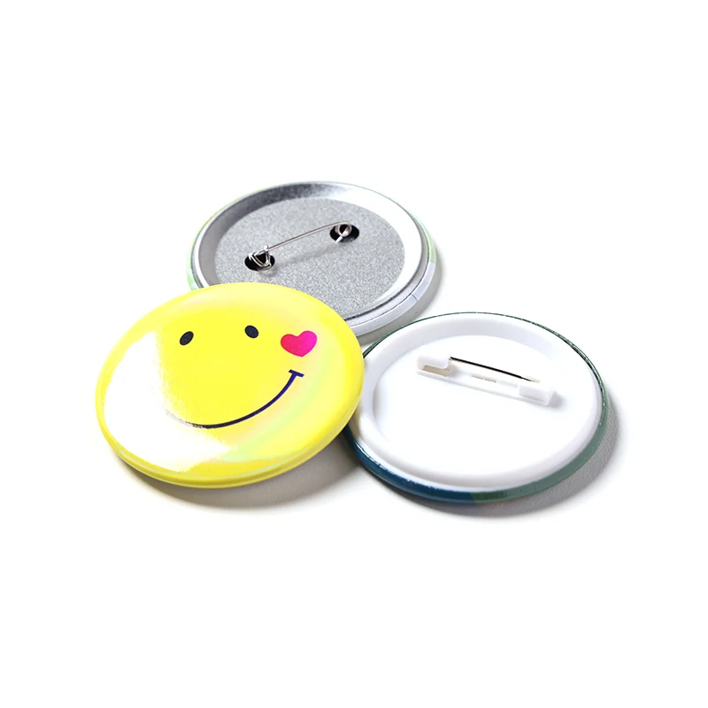 Crachás Metálicos de Pressão Presentes Promocionais com Logotipo Personalizado Crachá Redondo em Folha de Flandres Crachá de Botão Personalizado