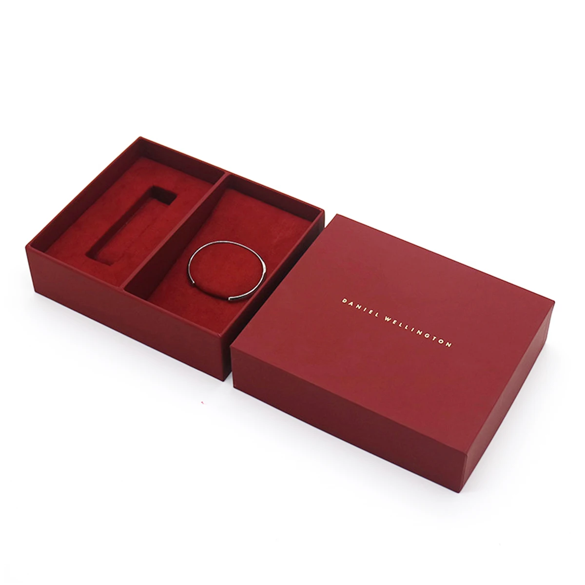 Custom Logo Generic Fancy Design Textured Rigid Square Paper Cardboard Watch Gift Boxes Luxury Watch Packaging Box