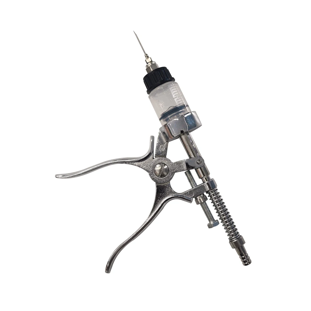 CETTIA KD161 Adjustable Dose Veterinary Continuous Metal Pistol Syringes 10 ml
