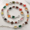 Collana in argento con zirconi CROSS