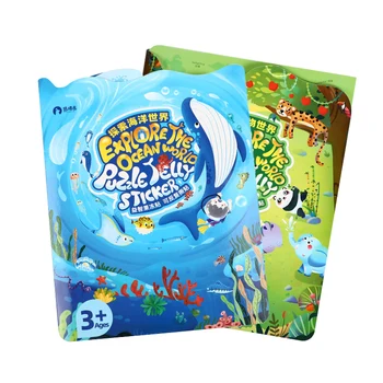 Portable Children DIY Parent-Child Interactive Fun Sticker Set Cartoon Stickers Jelly Stickers for 3+ Children