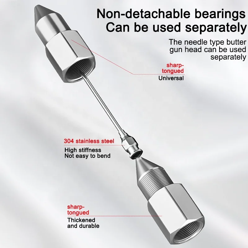 Explosion Proof Grease Nozzle Gun Head Pointed Pin Type Injector Needle Grease Coupler Fittings