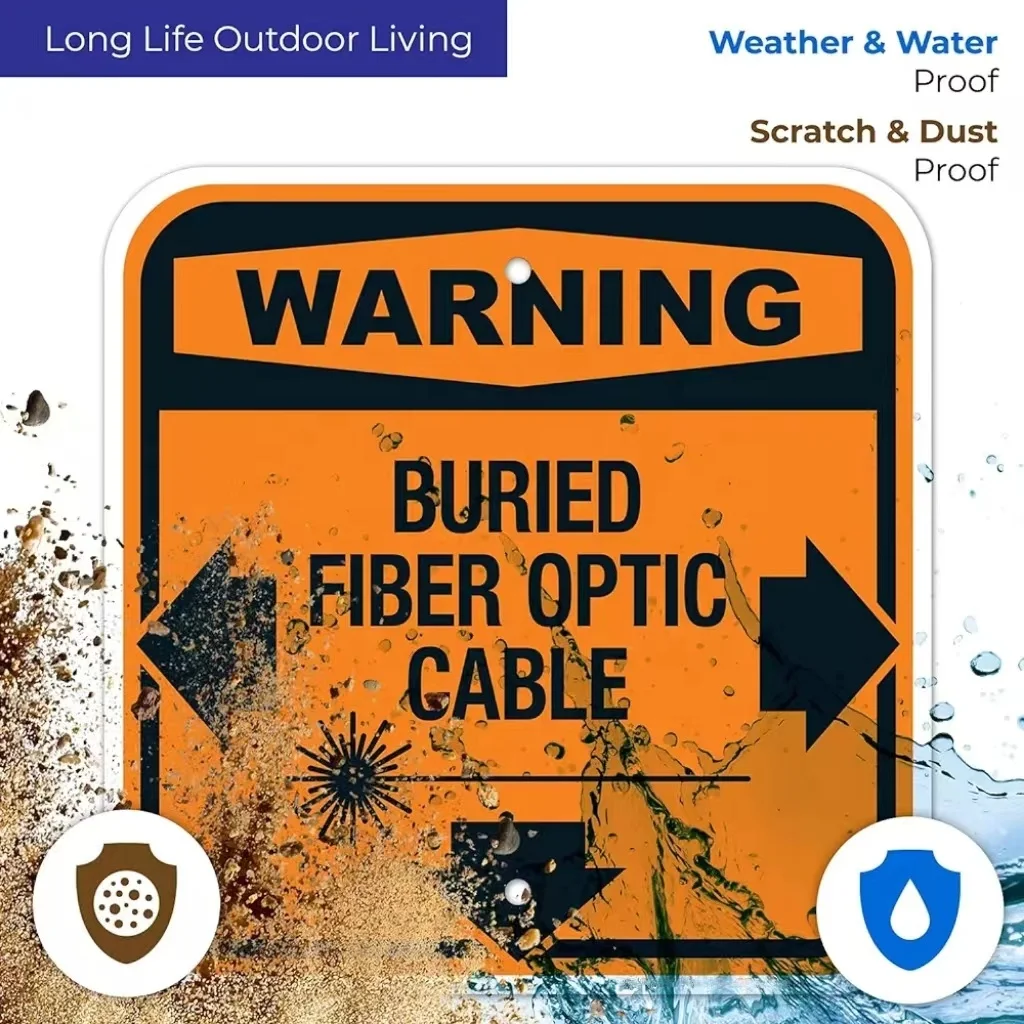 Securun Factory Highquality Warning Buried Fiber Optic Cable Sign