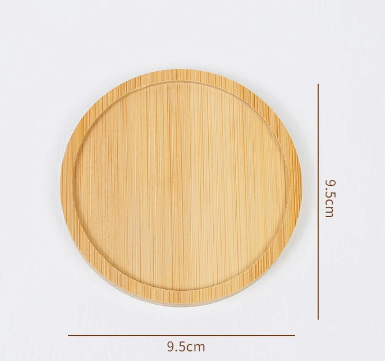 Home Kitchen Party Use Modern Set Cozy Wooden Table Pads with Sublimation Heart Shape Square Round Patterns Bamboo Coaster